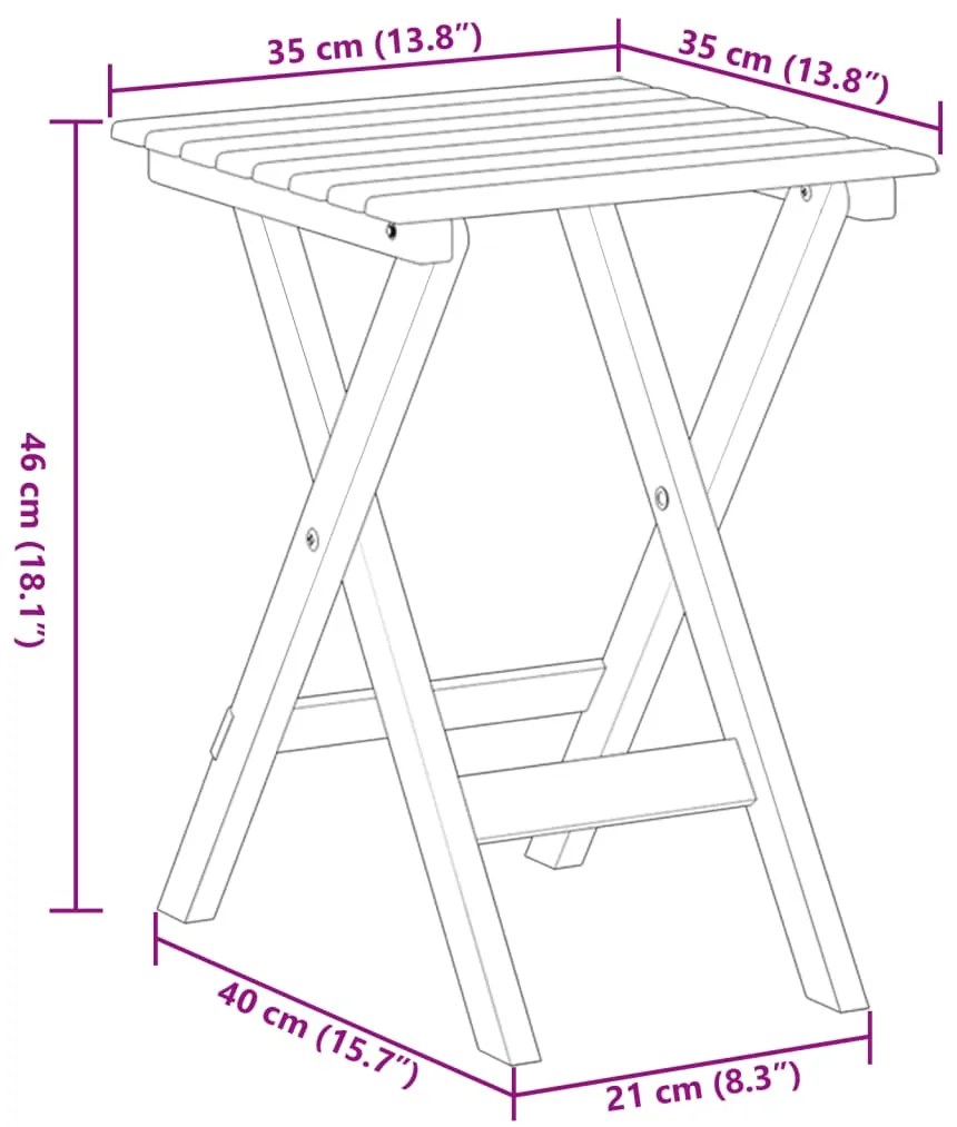 Cadeira de baloiço com mesa dobrável álamo maciço preto