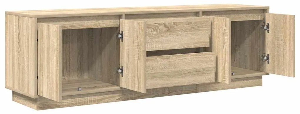 Móvel de TV com luzes LED 160,5x41x50 cm carvalho sonoma