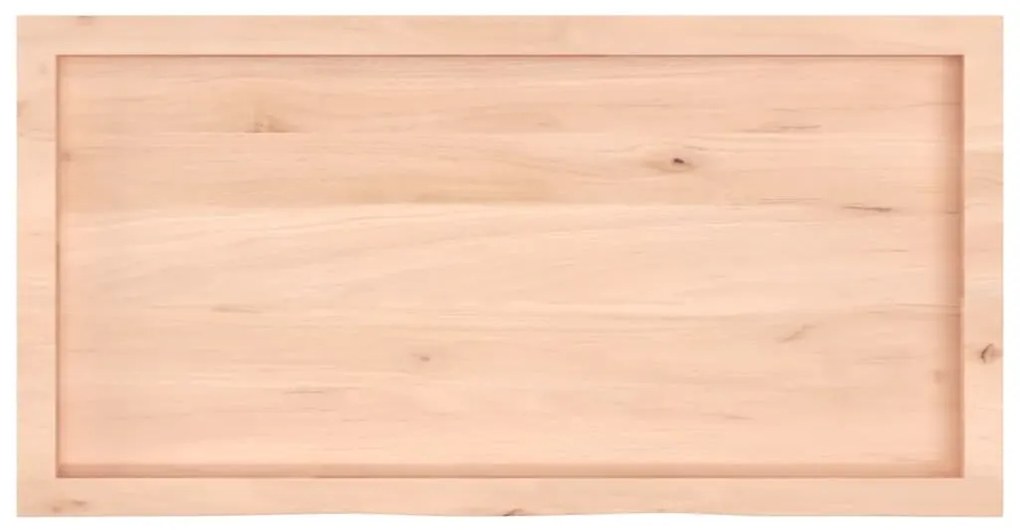 Prateleira de parede 100x50x(2-4)cm carvalho maciço não tratado