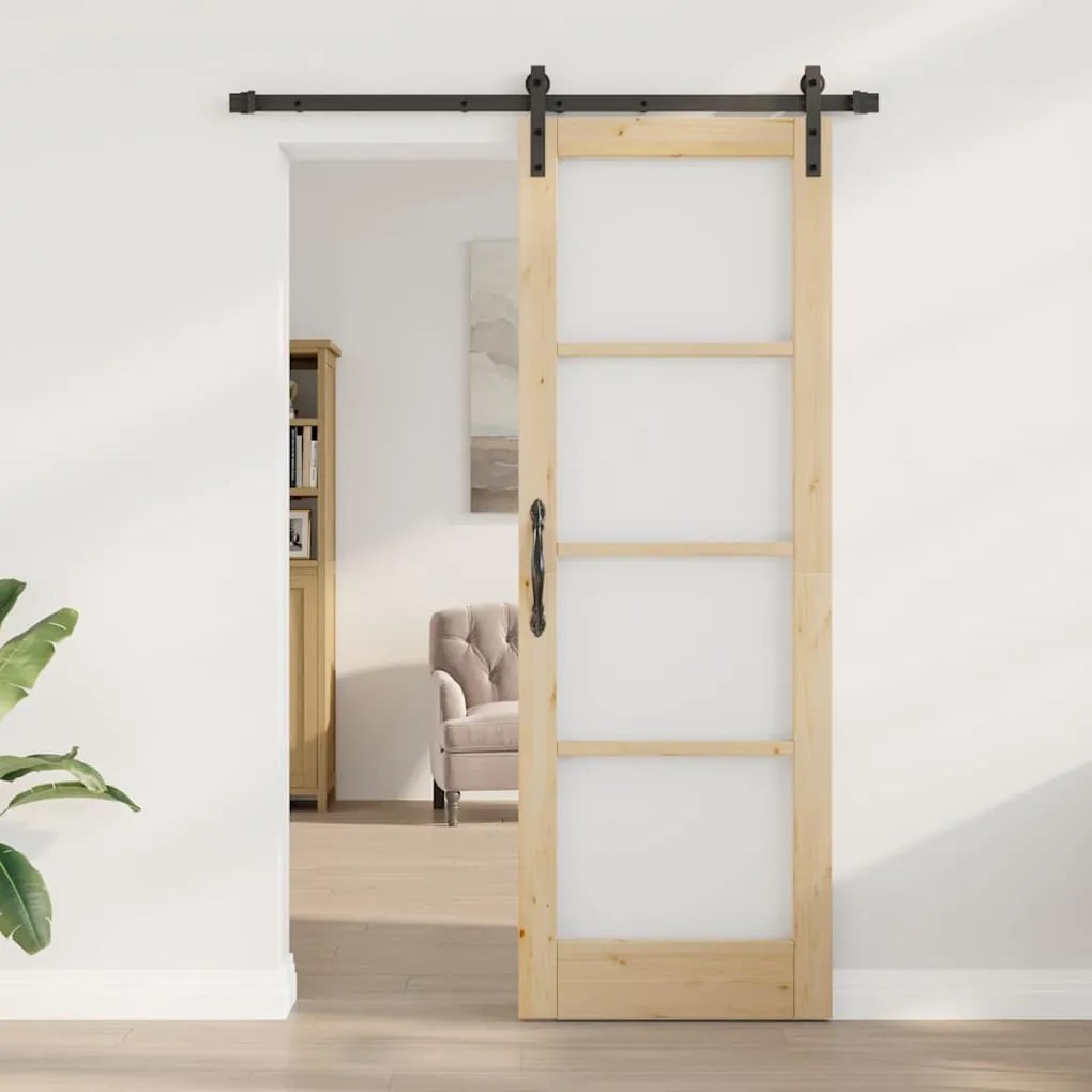 Porta Deslizante vidaXL com Conjunto de Ferragens 'ORKDAL'73.5x211 cm