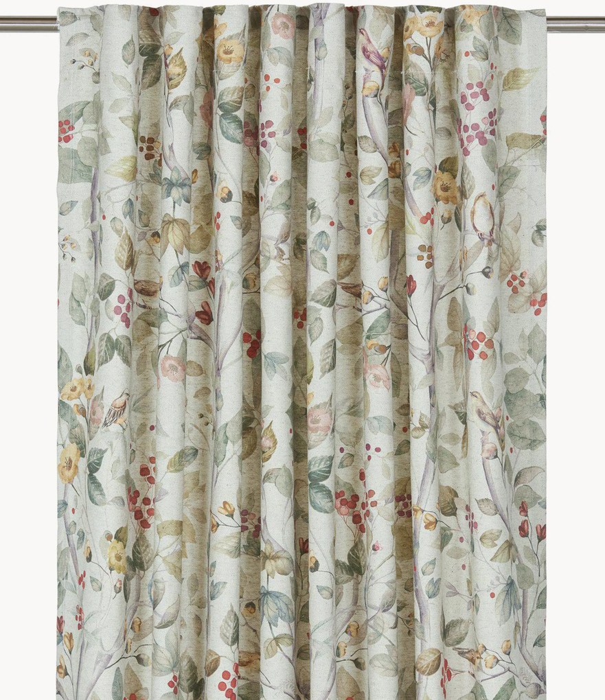 Cortinados opacos com multi-banda Garden, conjunto de 2, L 135 cm