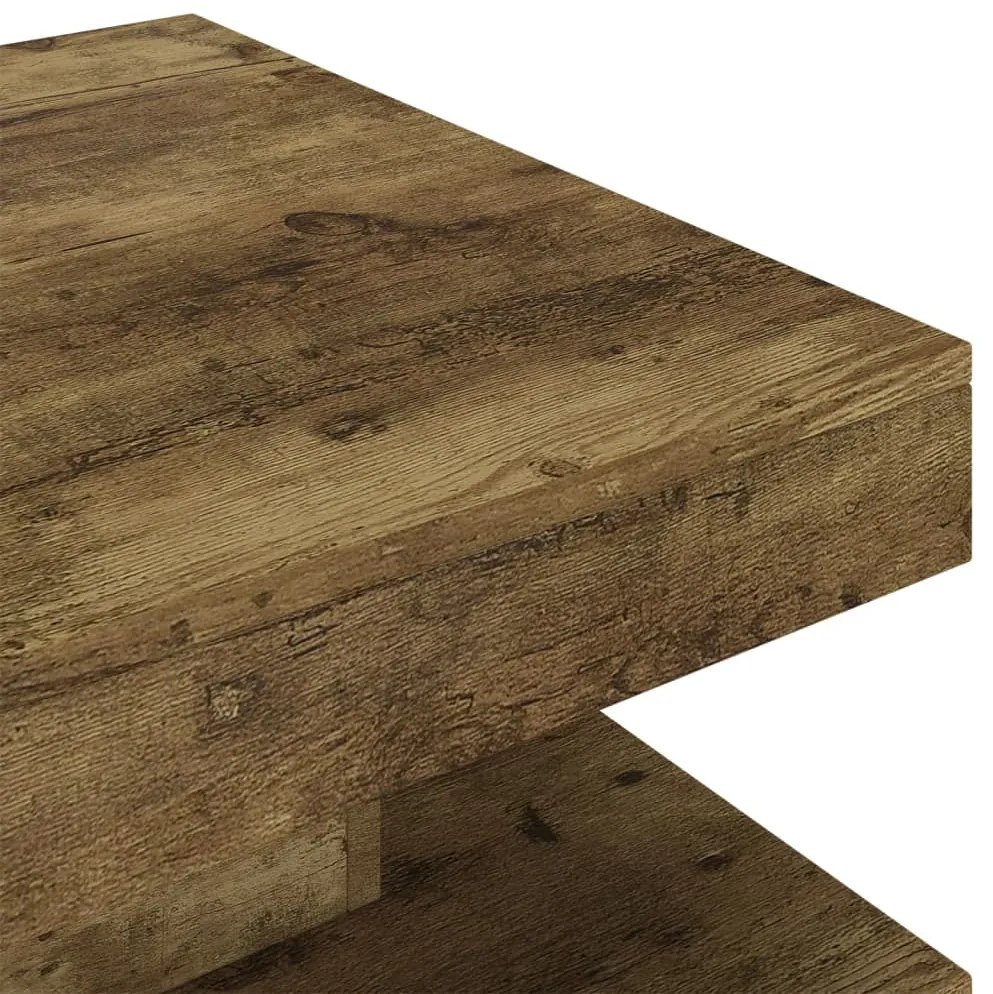 Mesa de centro 60x60x35 cm MDF castanho-escuro