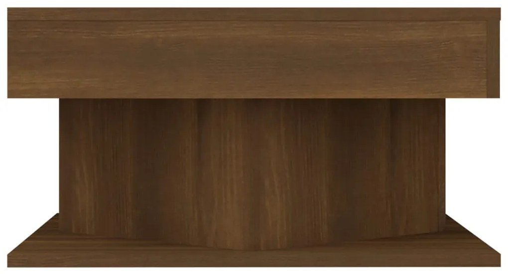 Mesa centro 57x57x30 cm derivados de madeira carvalho castanho