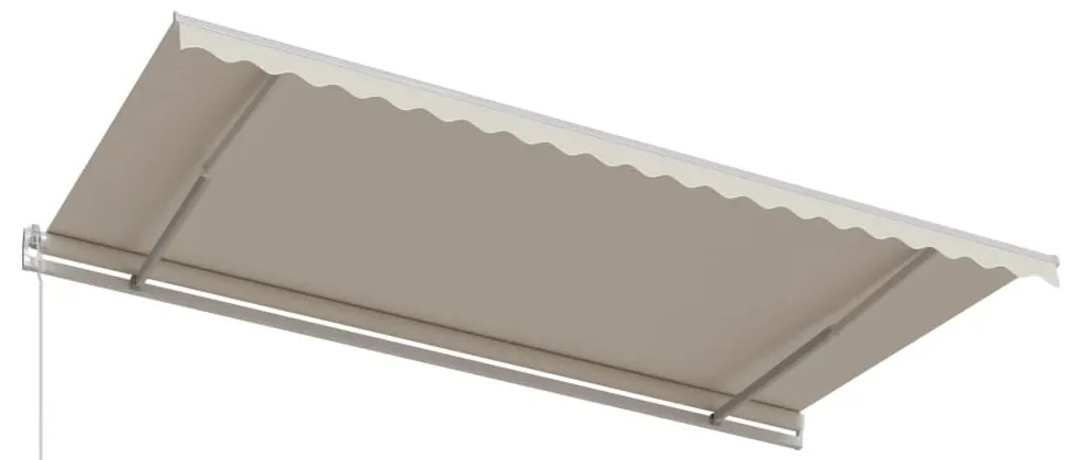 Toldo retrátil automático 500x300 cm cor creme