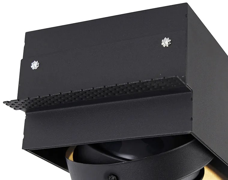 Foco embutido preto GU10 AR111 sem moldura - Oneon Moderno