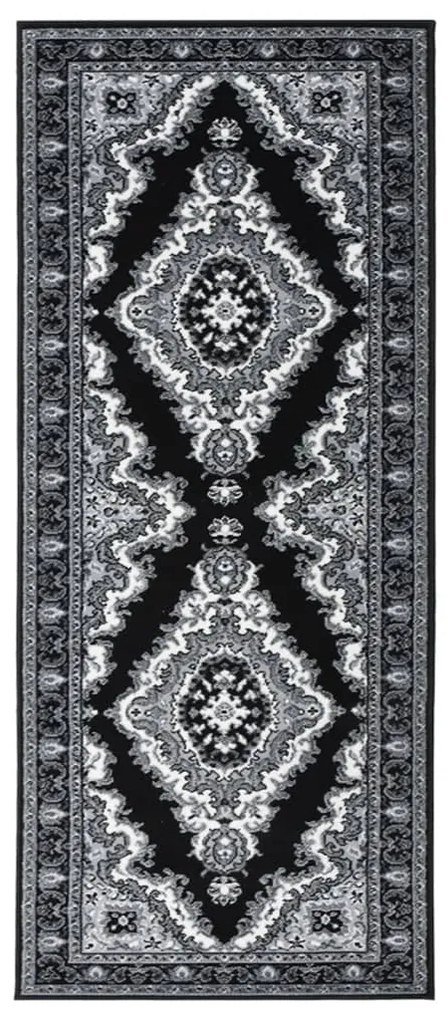 vidaXL Passadeira 100x250 cm polipropileno preto