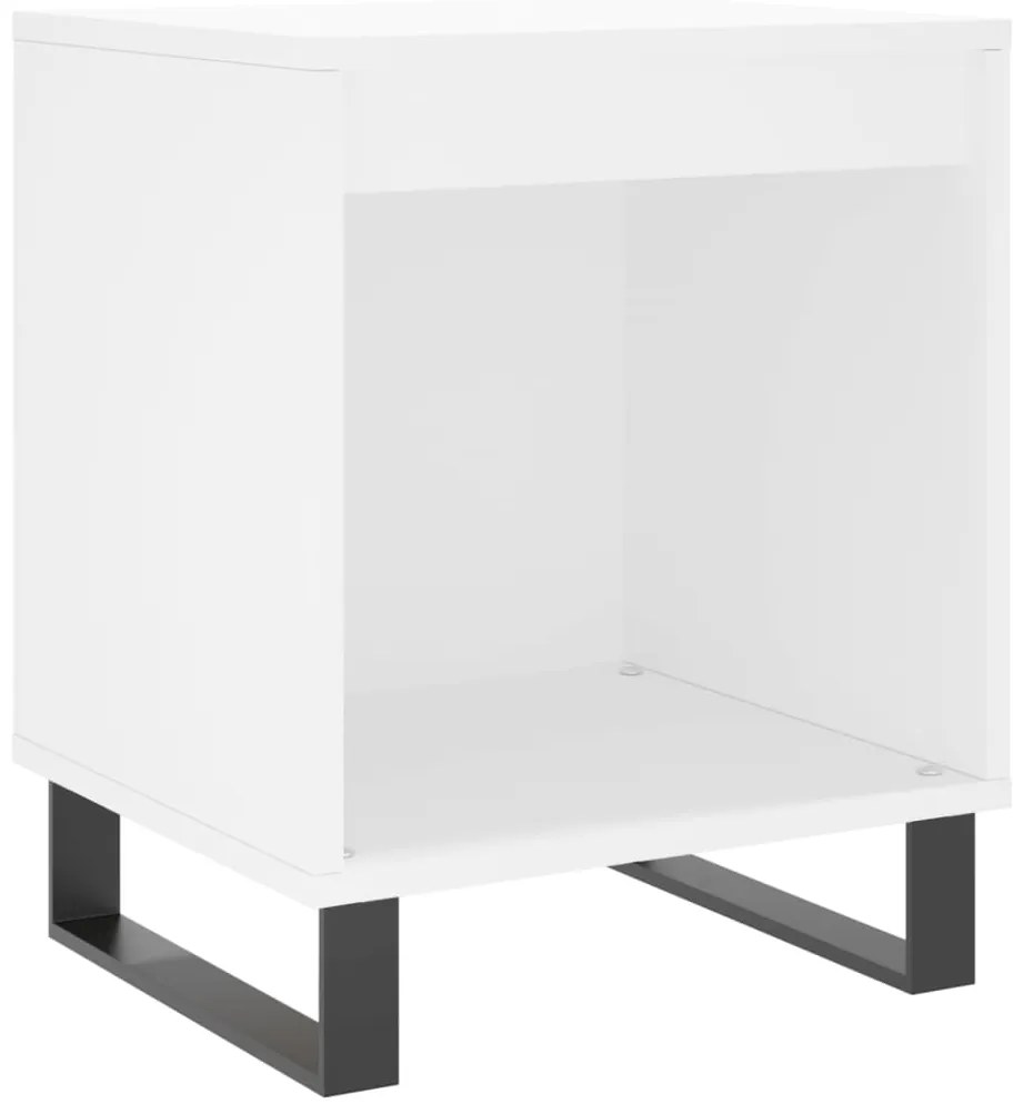 Mesas de cabeceira 2pcs 40x35x50 cm derivados de madeira branco