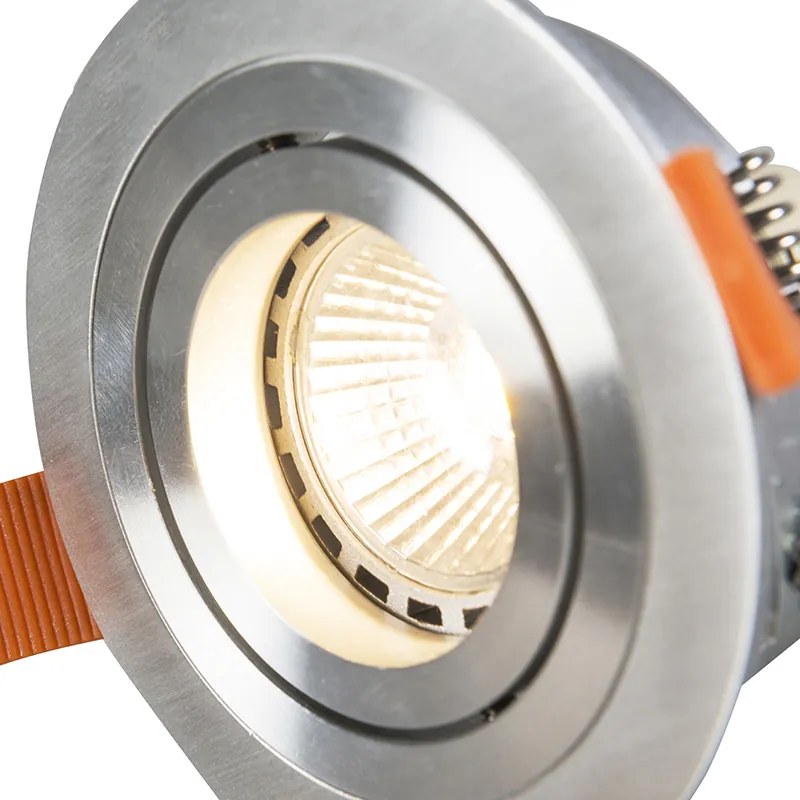 LED Foco embutido inteligente moderno em aço incl. lâmpada GU10 Wi-Fi - Rondoo Moderno