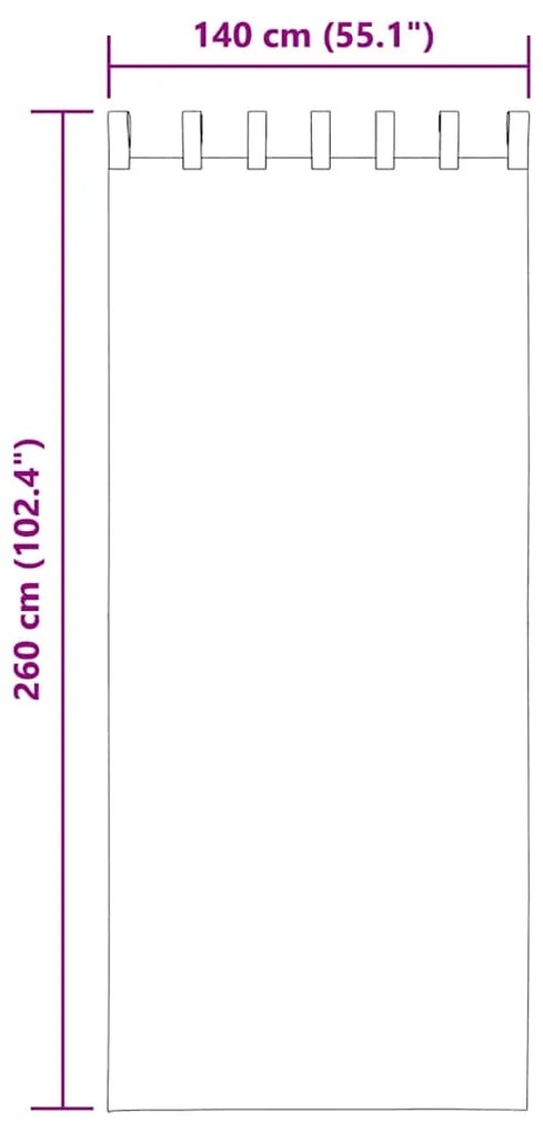 Cortinas de voile com laços 2 pcs roxo 140x260 cm
