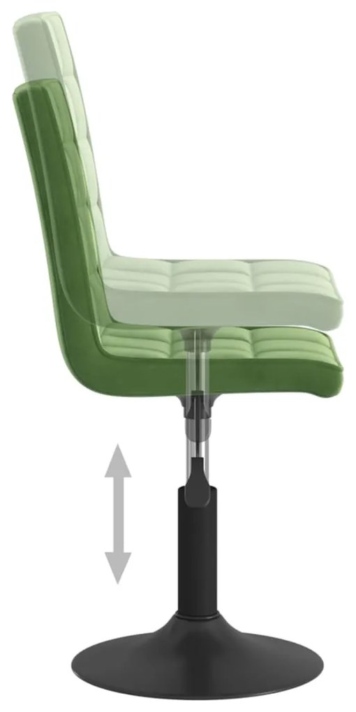 Cadeiras de jantar giratorias 2 pcs veludo verde-escuro