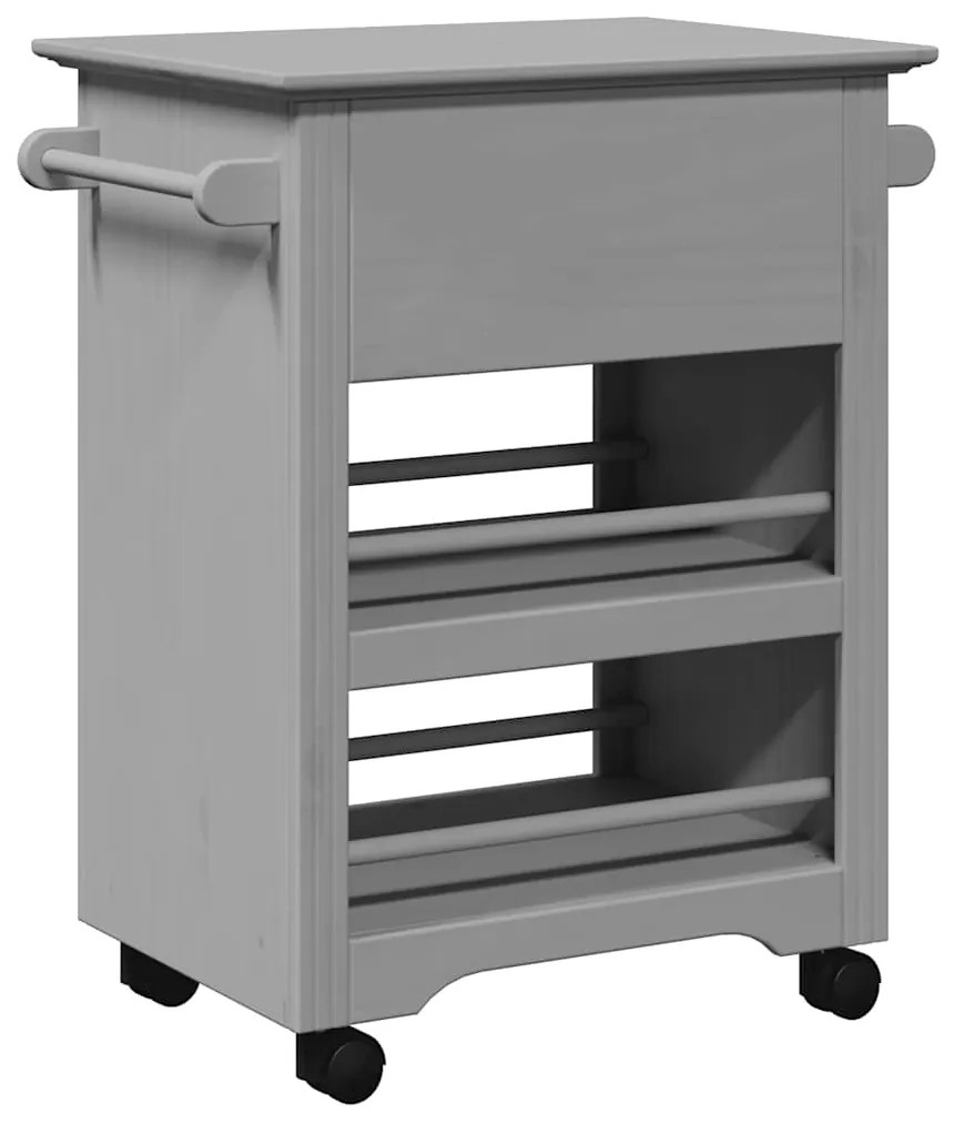 Carrinho de cozinha BODO cinzento 67,5x45x80 cm