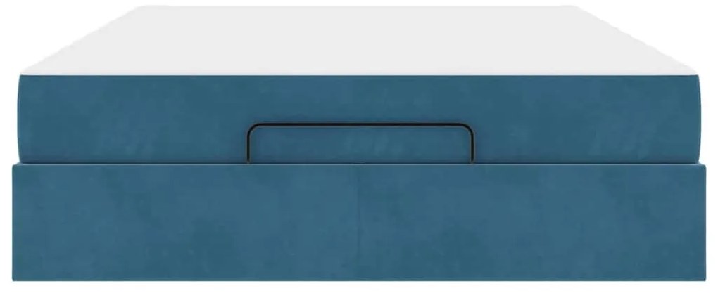 Estrutura da Cama Outros Azul 160 x 200 cm Veludo