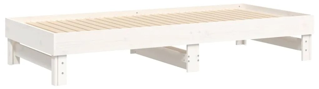 Sofá-cama de puxar 2x(90x200) cm pinho maciço branco