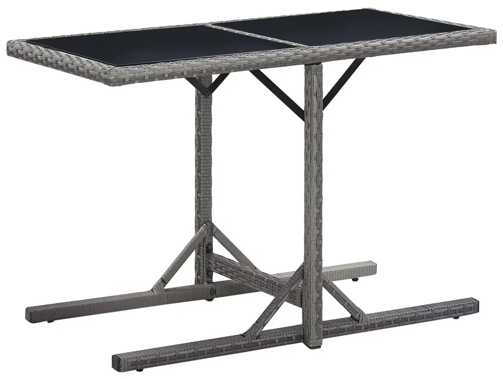 3 pcs conjunto de jantar para jardim cinzento