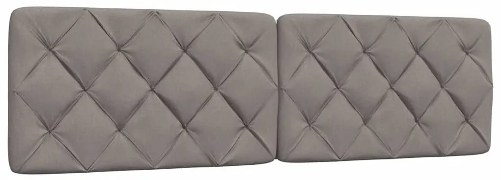 Cama sem colchão 180x200 cm tecido castanho-acinzentado