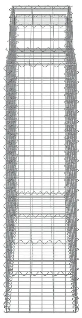 Cestos gabião arqueados 2pcs 200x50x140/160cm ferro galvanizado