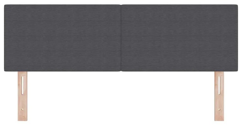 Cabeceira LED vidaXL Design Simples Cinza Escuro 80 cm Tecido de Velud
