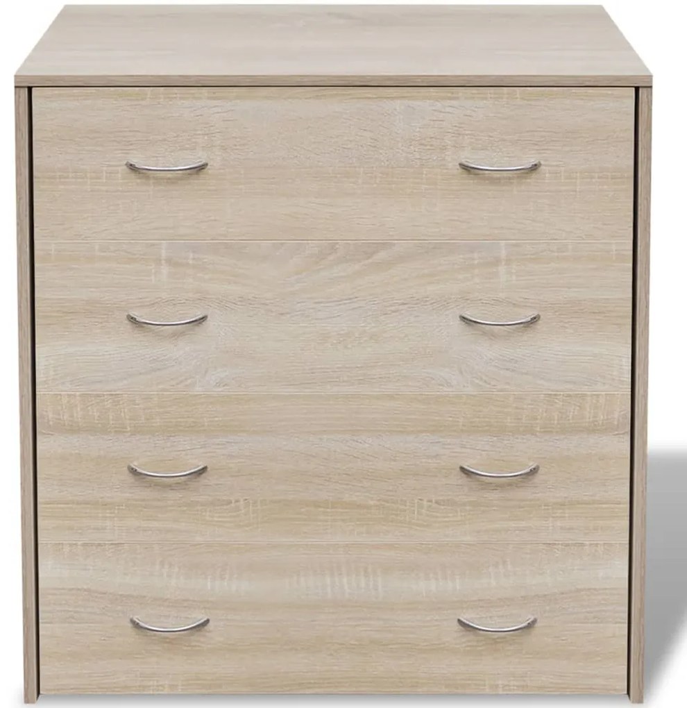 Aparador com 4 gavetas 60 x 30,5 x 71 cm carvalho