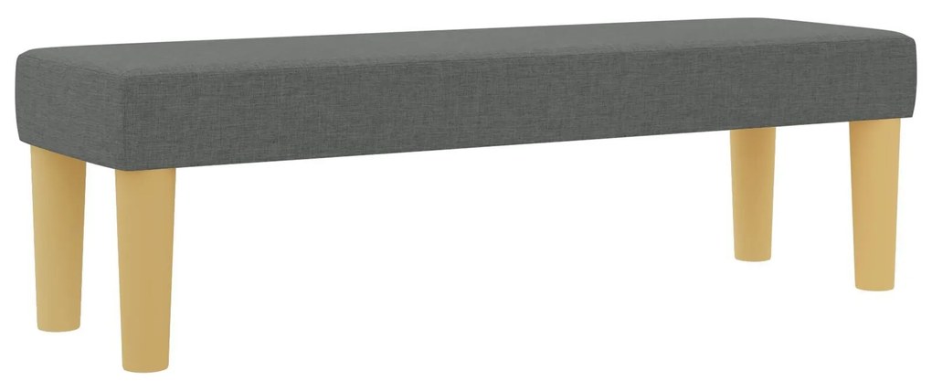 Cama Box Spring com Colchão e Banco Cinza Escuro 120x200 cm Tecido