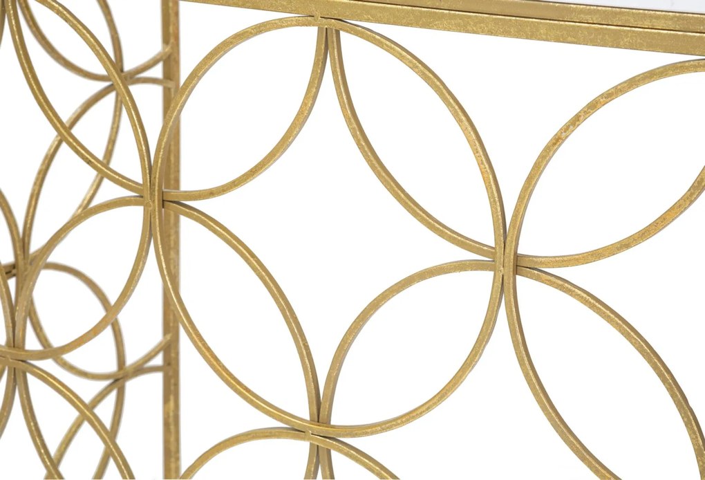 MESA CONSOLA STAR MARBLE 120X40X80 CM DOURADO