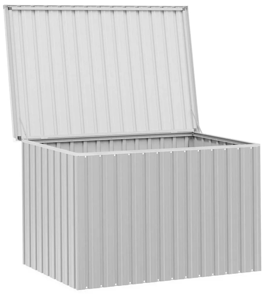 Caixa de arrumação para jardim 149x99x93 cm cinzento