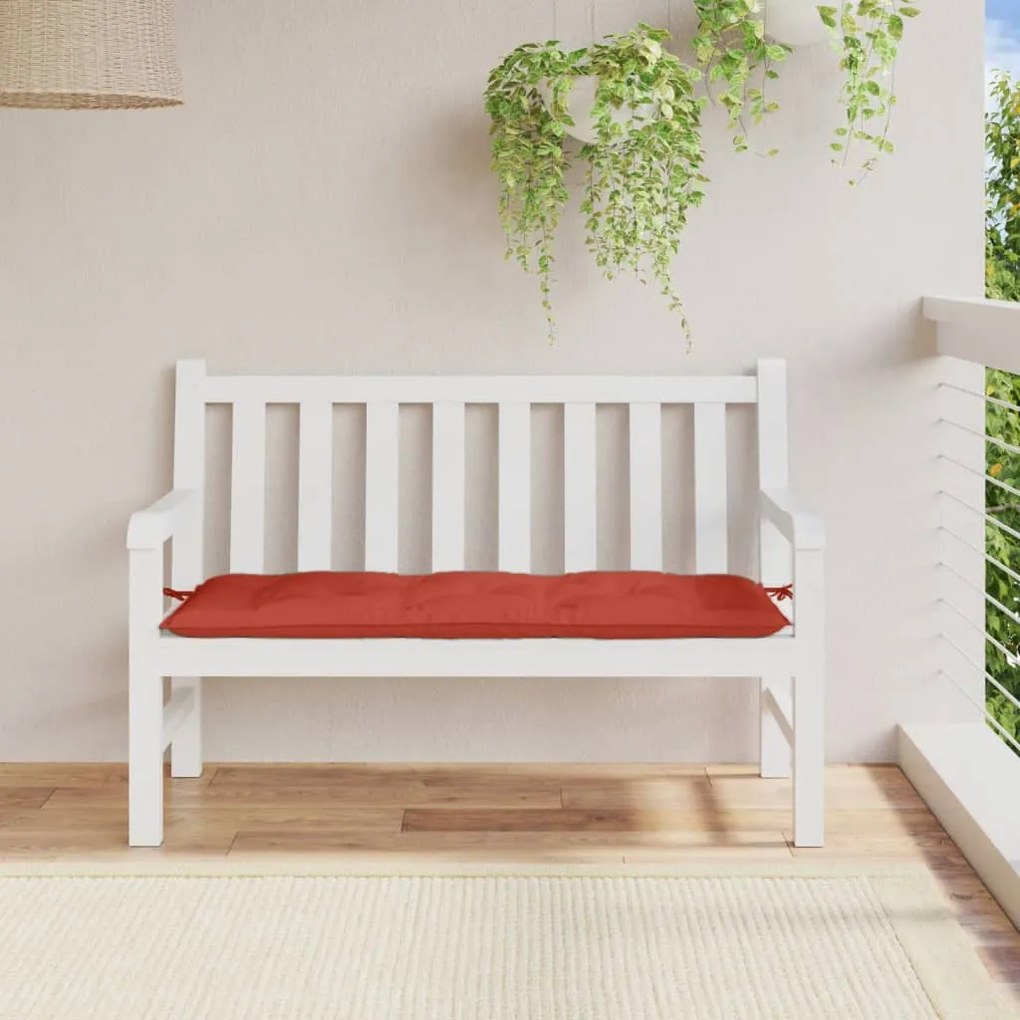 Almofadão banco de jardim 120x50x7 cm mesclado tecido vermelho
