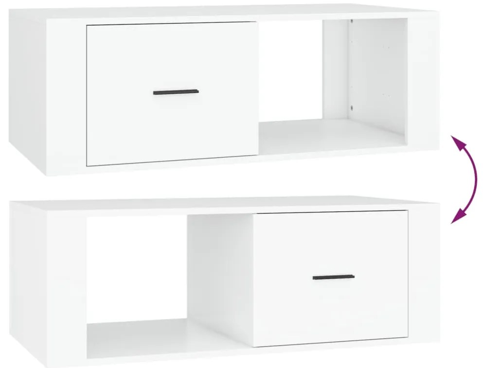 Mesa de centro 100x50,5x35 cm derivados de madeira branco