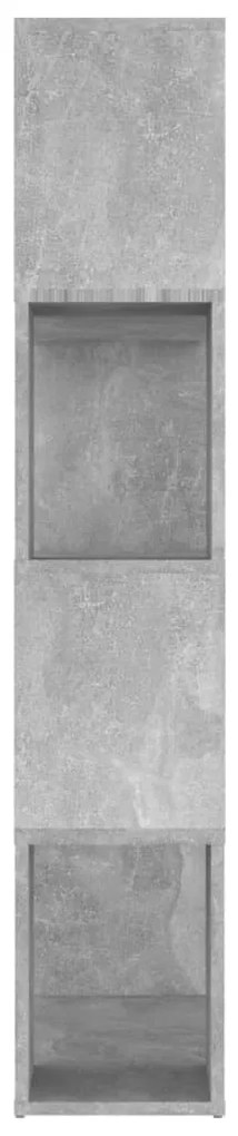 Estante/divisória 80x24x124,5 cm contraplacado cinzento cimento