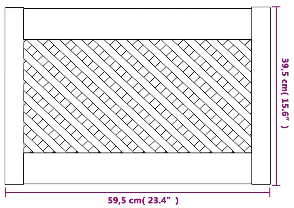 Portas de armário design treliça 2 pcs 59,5x39,5cm pinho maciço