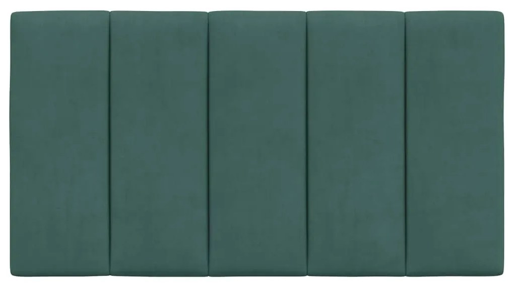 Almofadão de cabeceira 90 cm veludo verde-escuro