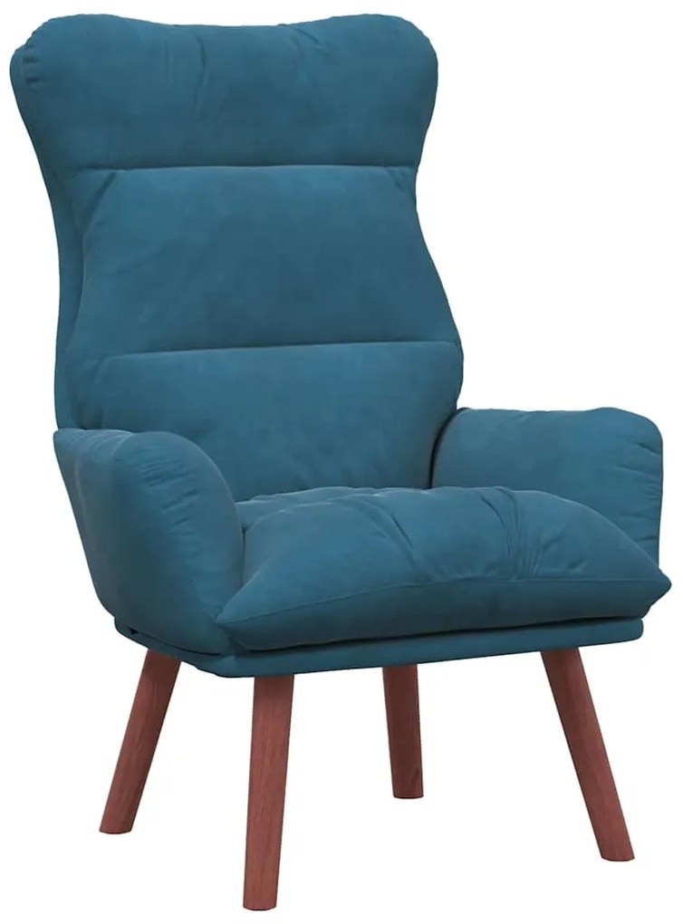 Poltrona Relaxante Veludo Azul