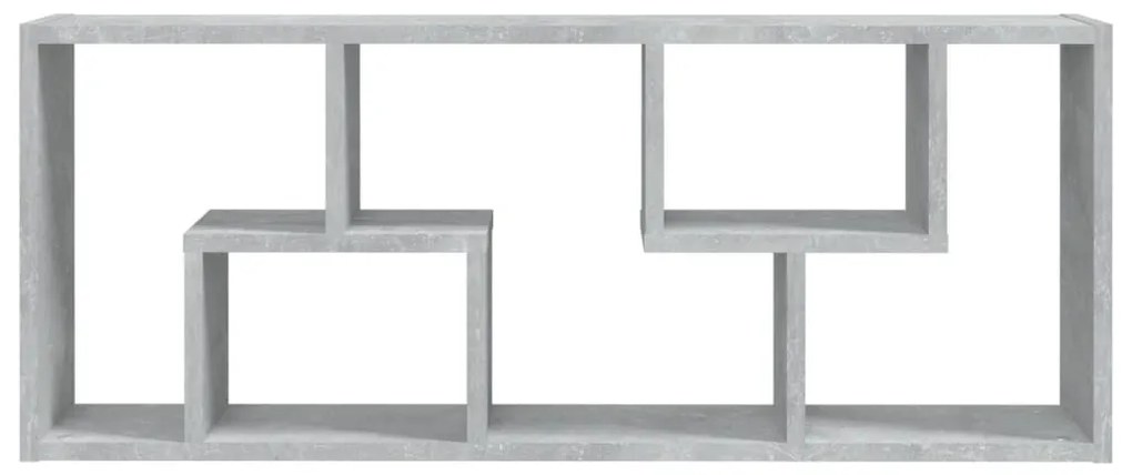 Estante de parede 36x16x90cm derivados madeira cinzento cimento