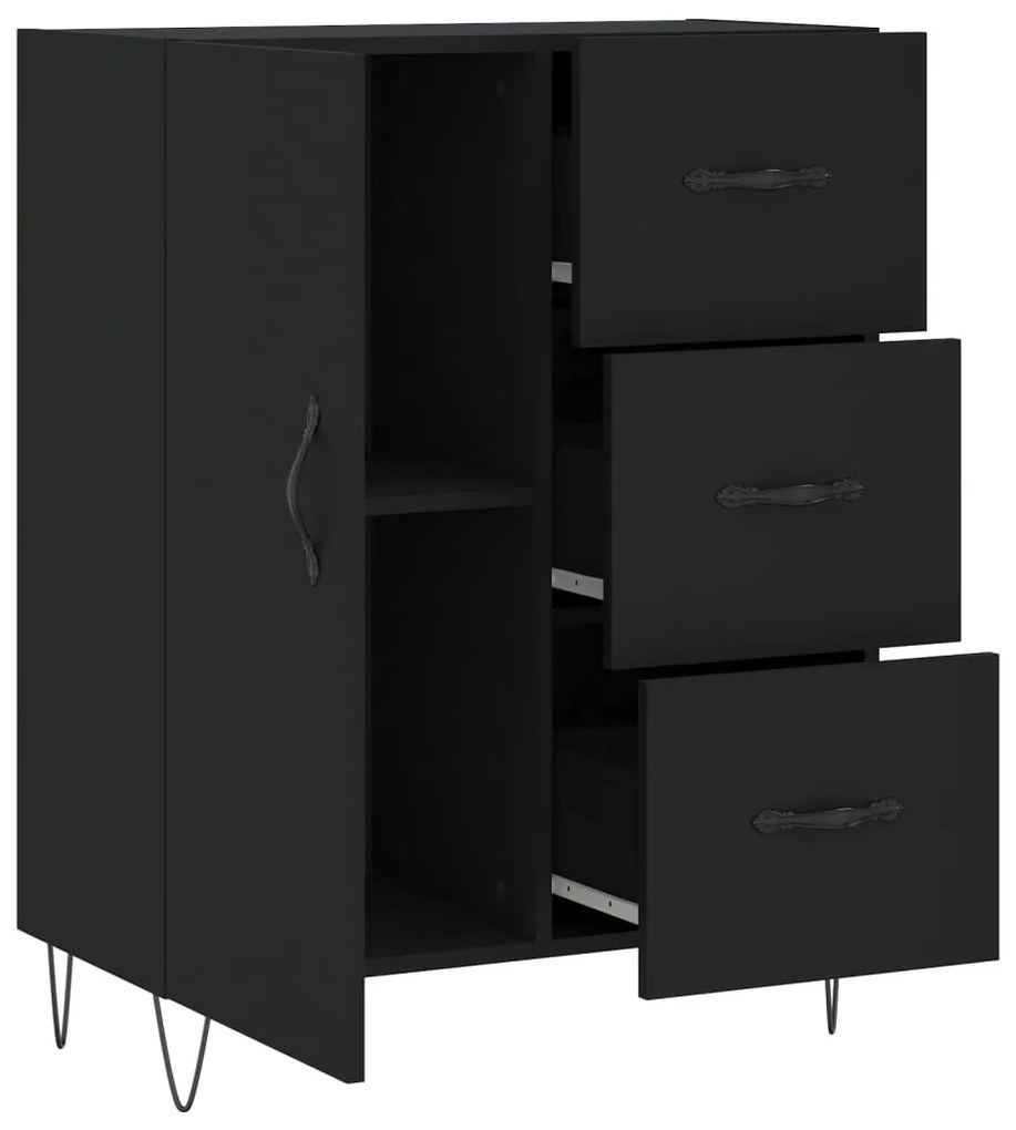Aparador 69,5x34x90 cm derivados de madeira preto