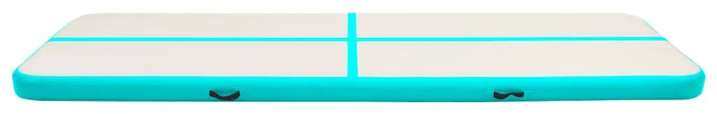 Colchão de ginástica insuflável c/ bomba 700x100x15cm PVC verde