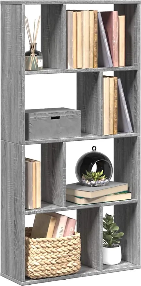 vidaXL Estante 60x20x120,5 cm derivados de madeira cinzento sonoma