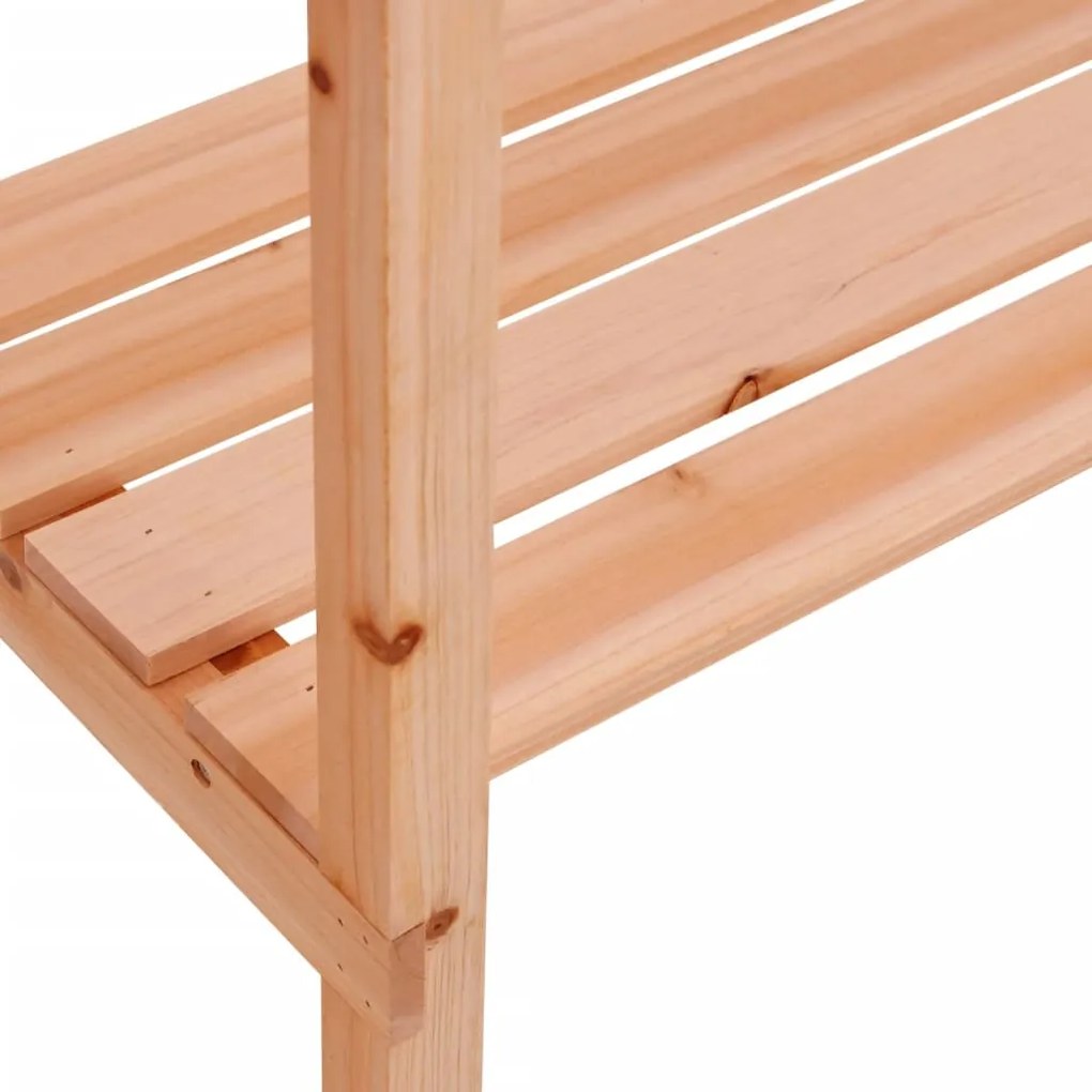 Mesa apoio p/ plantas c/ prateleira 78x38x82,5cm abeto castanho
