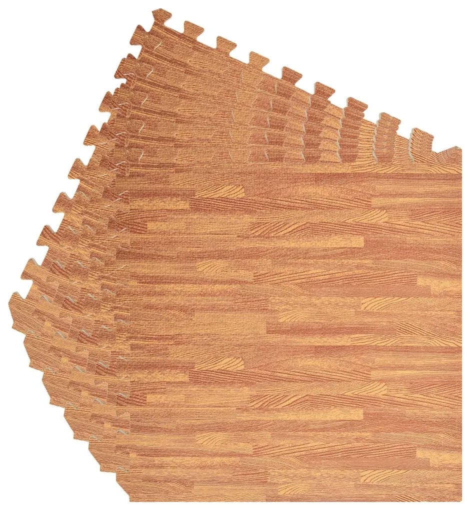 Tapetes de chão 6 pcs 2,16 ㎡ espuma de EVA grãos madeira