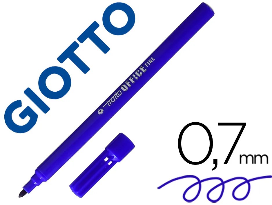 Marcador Tratto Office Fine Ponta de Fibra Traco 0,7 mm Azul