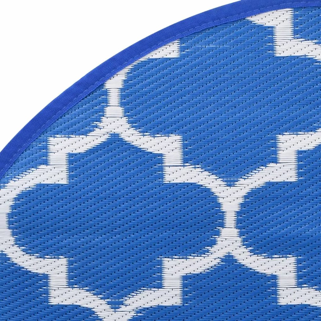 Tapete de exterior Ø120 cm ARAKIL PP Azul