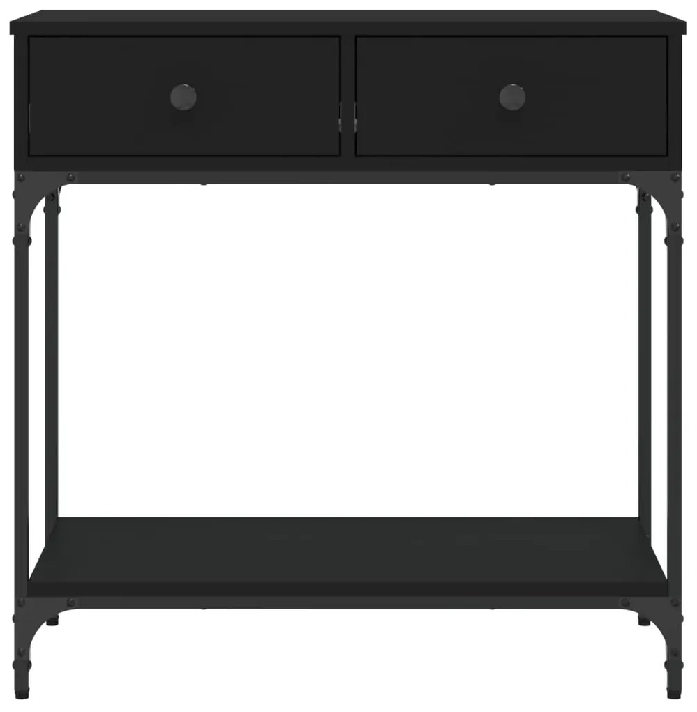 Mesa consola 75x34,5x75 cm derivados de madeira preto