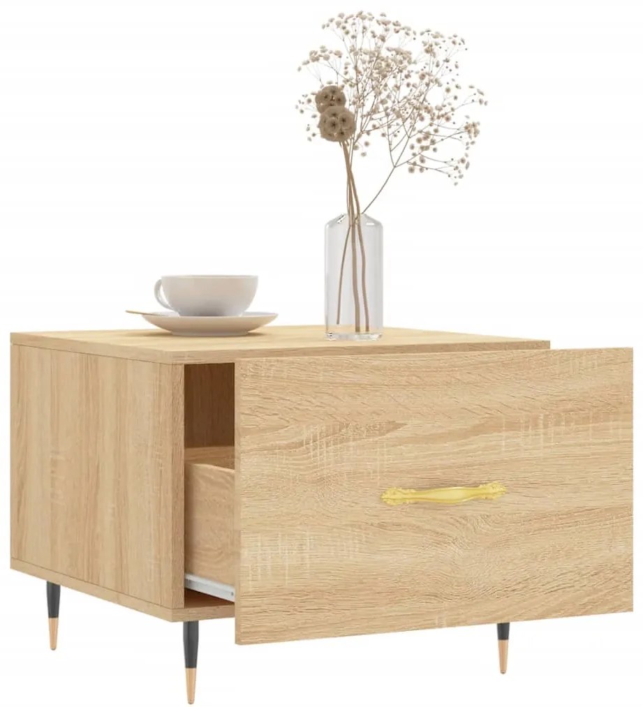Mesas de centro 2 pcs 50x50x40cm deriv. madeira carvalho sonoma