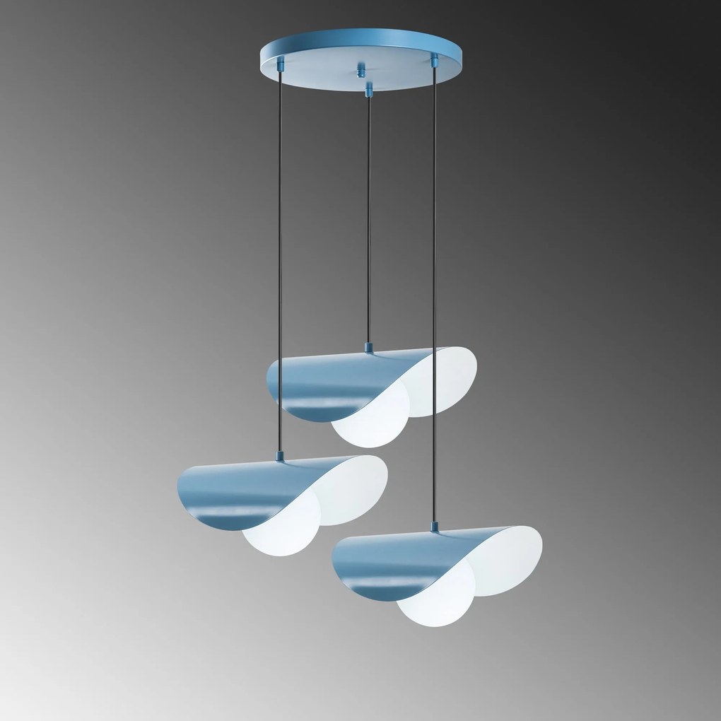 Chandelier Vatoz – Azul Claro – Ø50 cm
