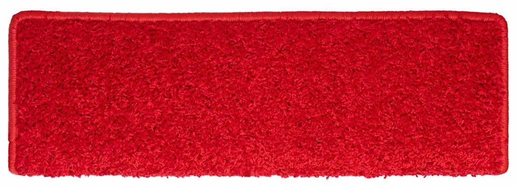 Tapetes de escadas 30 pcs 65x21x4 cm vermelho