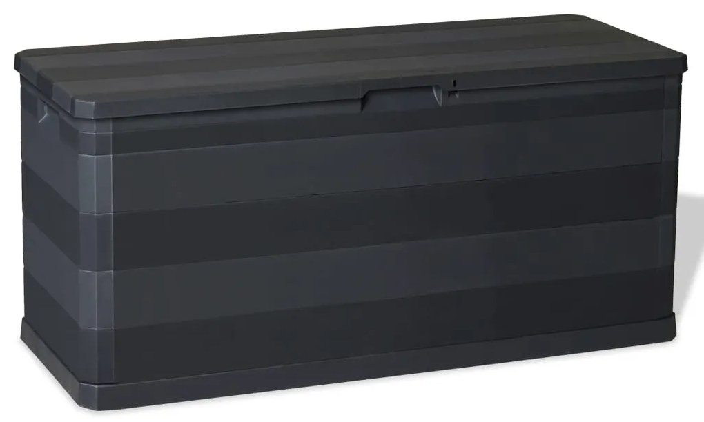 43708 vidaXL Caixa de arrumação para jardim 280 L preto