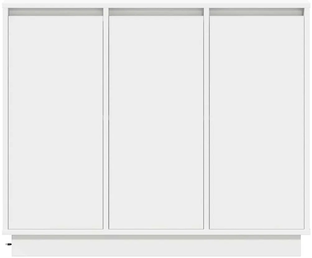 Aparador vidaXL com LED Branco 90x32x75 cm em madeira de engenharia