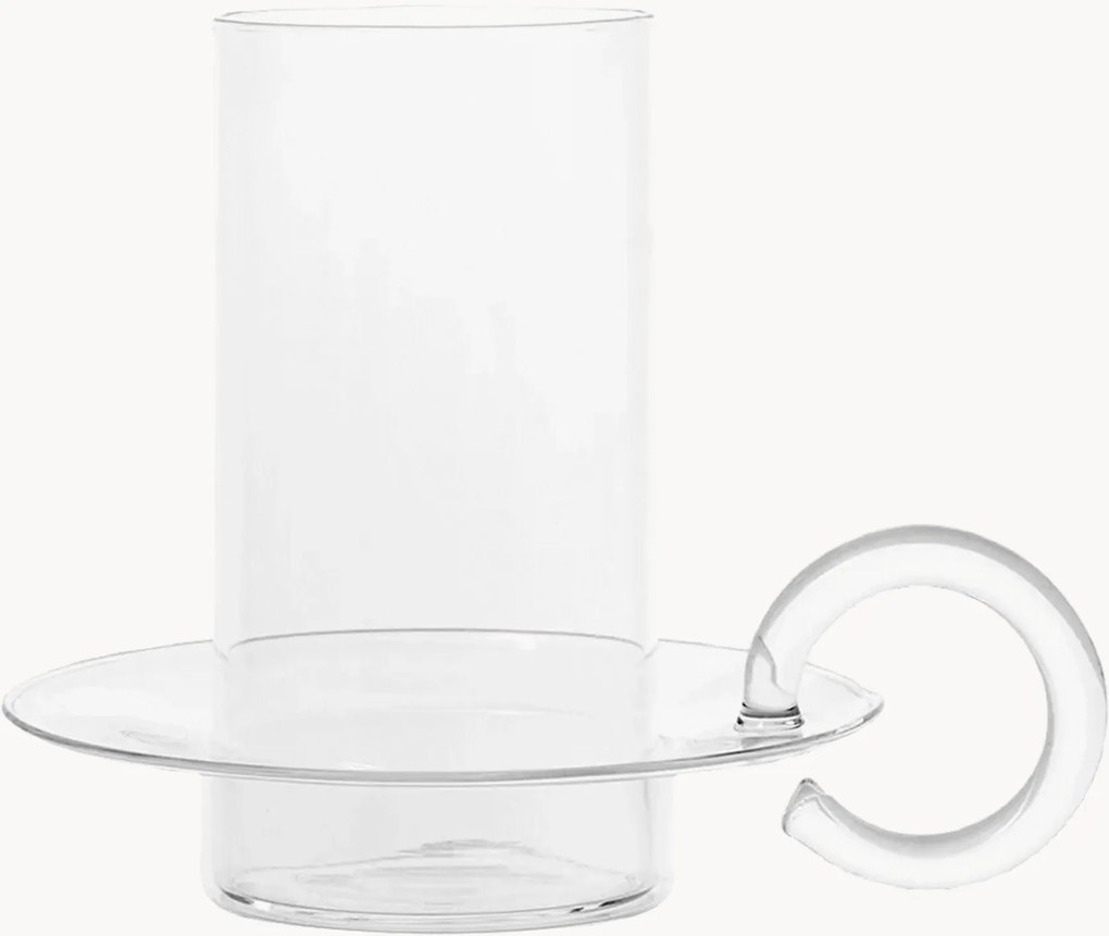 Castiçal de vidro artesanal Luce