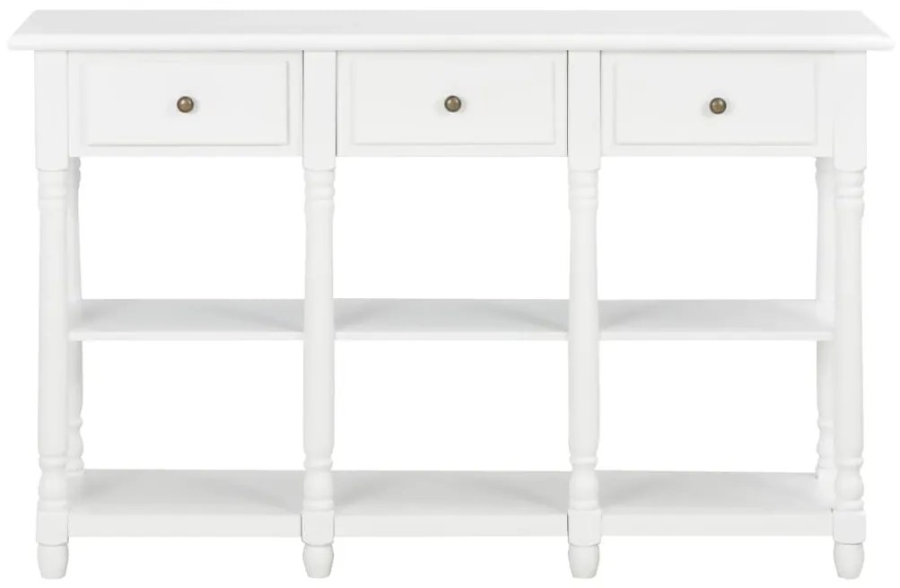 Mesa consola 120x30x76 cm MDF branco