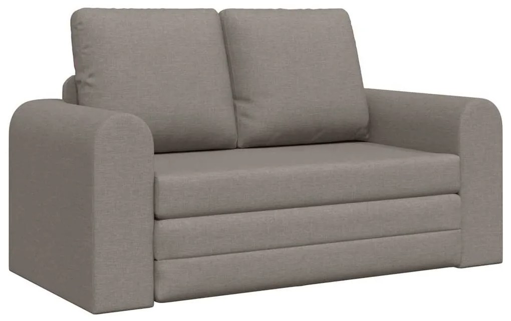 Sofá Cama de Chão 2-em-1 Taupe 148x71x83 cm Tecido