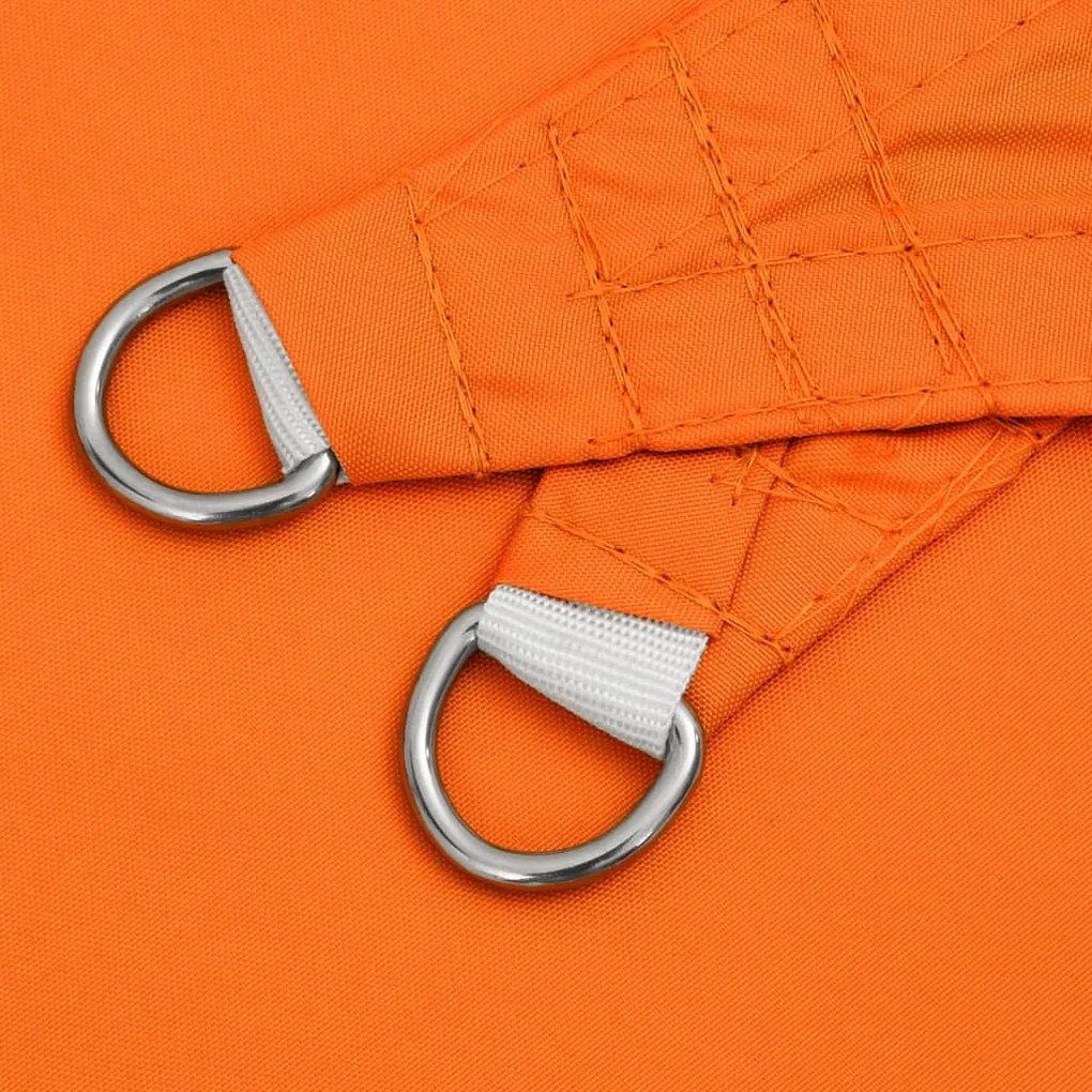 Para-sol estilo vela tecido oxford triangular 5x5x5 m laranja