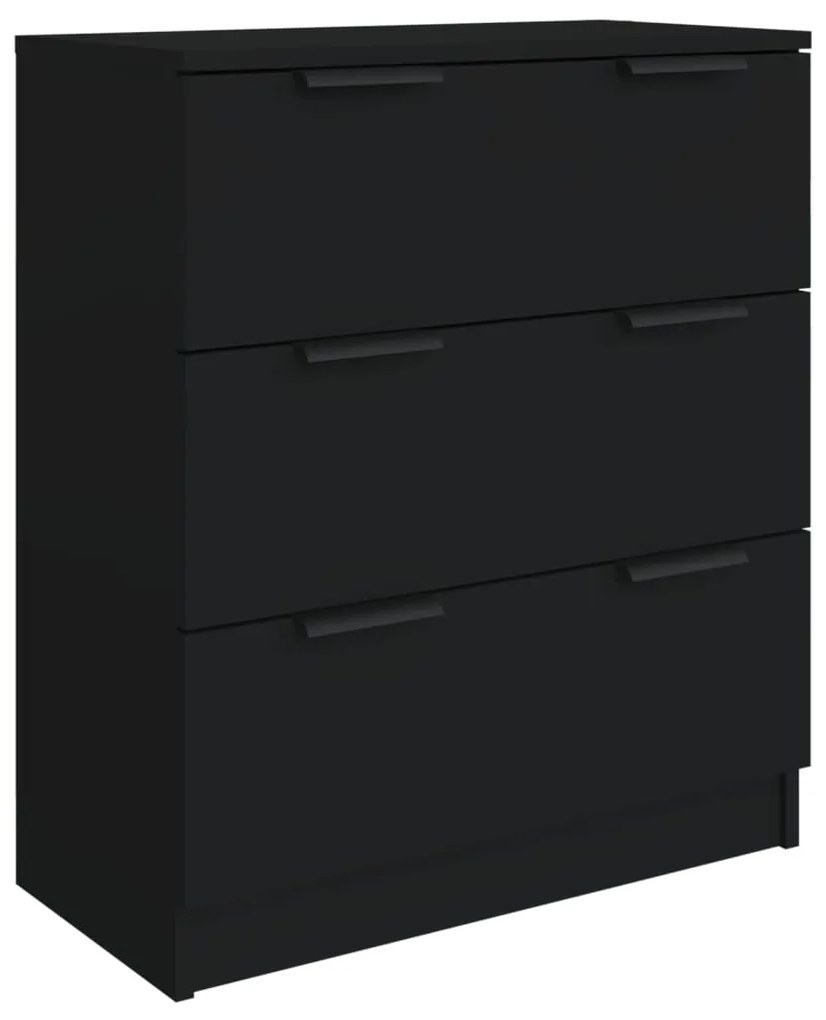 3 pcs aparadores derivados de madeira preto